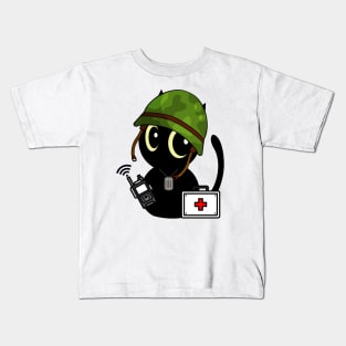 Medic Black Cat Kids T-Shirt